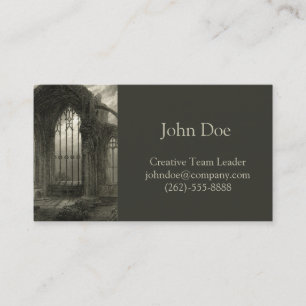 Visita Ruinas medievales de la tarjeta de la ventana de