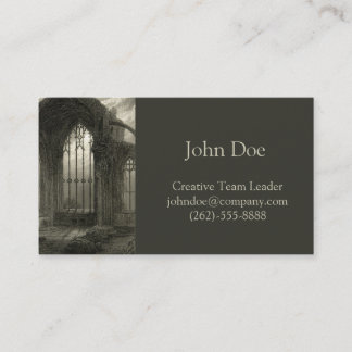 Visita Ruinas medievales de la tarjeta de la ventana de