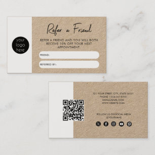 Visita Rustic Kraft Business remite una tarjeta de refere