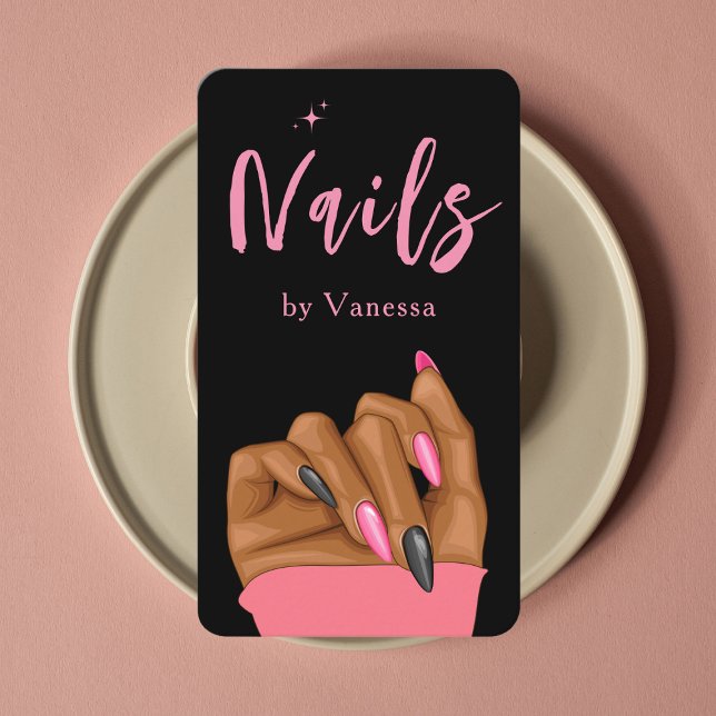 Visita Salón de artistas de uñas Código Qr Tarjeta de pre (Subido por el creador)