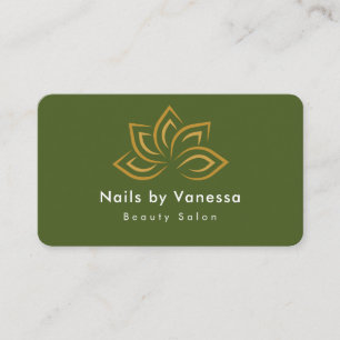 Visita Salón de belleza Nail Qr Código Moss Tarjeta de vi