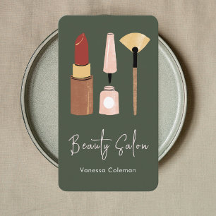 Visita Salón Moderno De Belleza Tarjeta De Negocios Mínim