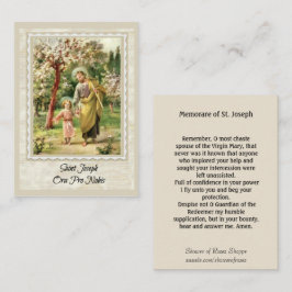 Visita San José que camina con la tarjeta santa de Jesús