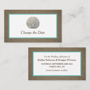 Visita Sand Dollar & Burlap Cambia La Tarjeta De Fecha