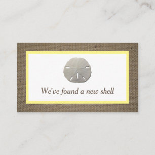 Visita Sand Dollar & Burlap Cambio de tarjeta de direcció