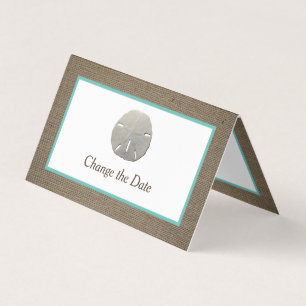 Visita Sand Dollar & Burlap Photo Cambiar La Tarjeta De F