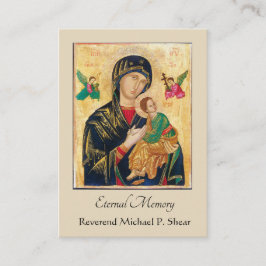 Visita Santa Tarjeta Católica de Funeral Bizantino