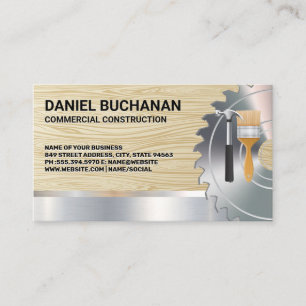 Visita Saw Circular   Tarjeta de presentación de pincel d