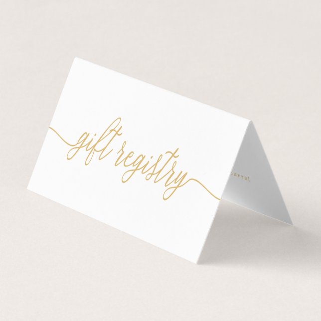 Visita Script simple con tarjeta de registro de regalo de (Anverso)