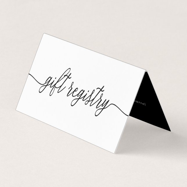 Visita Script simple con tarjeta de registro de regalo de (Anverso)