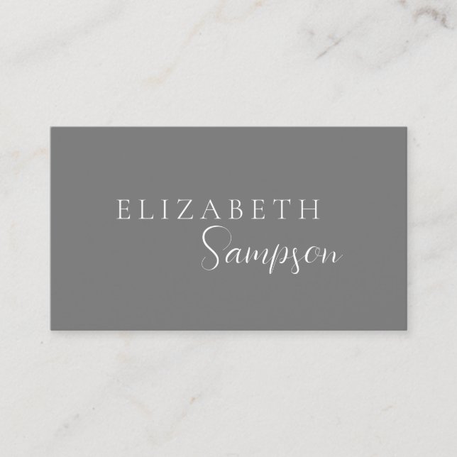 Visita Script simple Nombre personalizado Tarjeta de pres (Anverso)