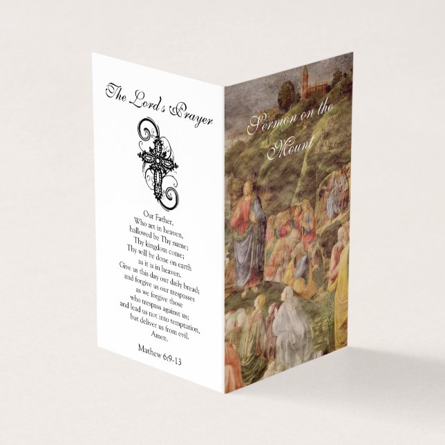 Visita Sermón en el monte - Tarjeta de oración (Exterior)