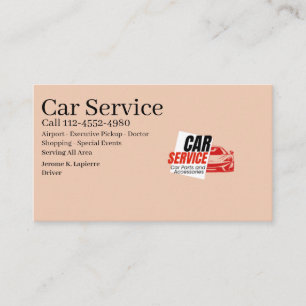Visita Servicio de Coche Elegante o Tarjeta de Negocios M