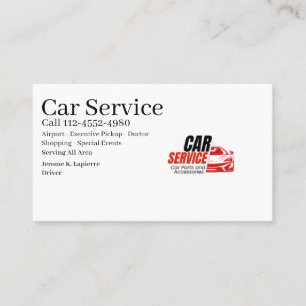 Visita Servicio de Coche Elegante o Tarjeta de Negocios M