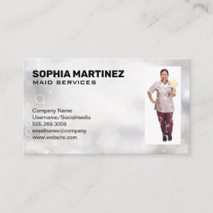 Visita Servicio Maid   Tarjeta de presentación Sparkly Bu