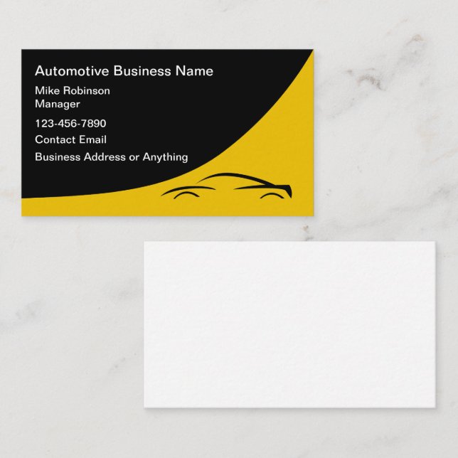 Visita Servicios automotrices Diseño moderno de tarjeta d (Anverso / Reverso)