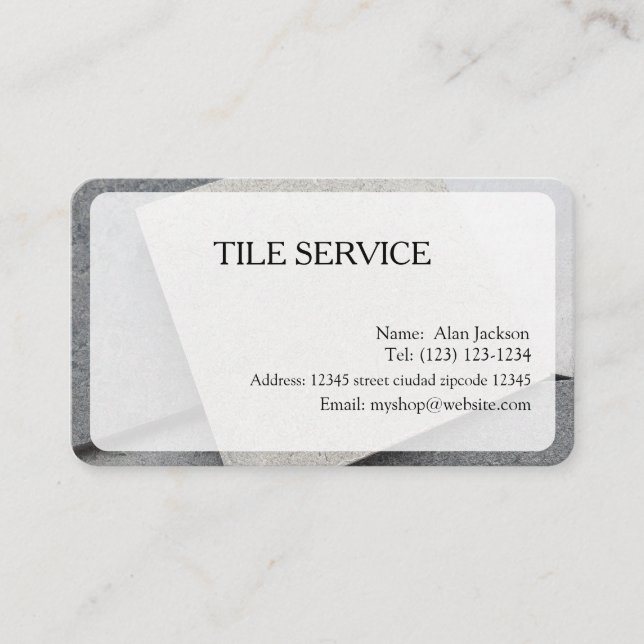 Visita SERVICIOS DE BALDOSAS Tarjeta de presentación edit (Anverso)