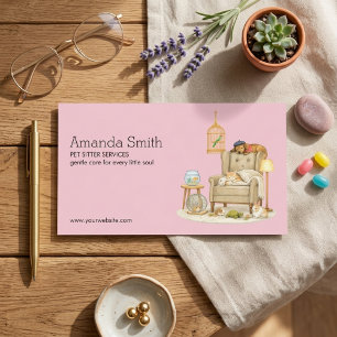 Visita Servicios de Cuidador de Mascotas Tarjeta de Negoc