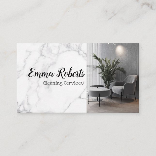 Visita Servicios de limpieza | Tarjeta de presentación de (Anverso)