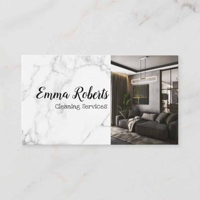 Visita Servicios de limpieza | Tarjeta de presentación de (Anverso)