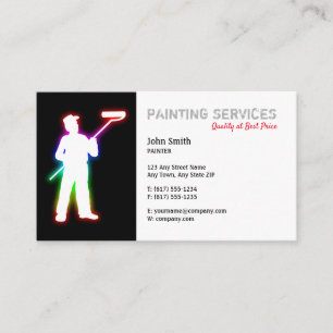 Visita Servicios de pintura   Tarjeta de presentación pa