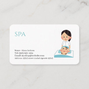 Visita servicios de spa tarjeta de presentación editable