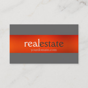Visita Shades Grey Naranja Real Estate Agente Tarjeta de 