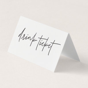 Visita Símbolo de tarjeta Boda de boleto de bebida libre 