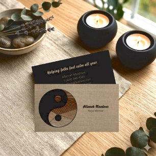 Visita Símbolo Yin-Yang Tarjeta de presentación meditativ