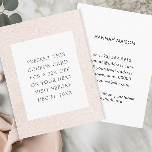 Visita Simple tarjeta de descuento Minimalista moderno de