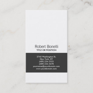 Visita Simple tarjeta de presentación moderna en blanco y