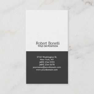 Visita Simple tarjeta de presentación moderna en blanco y