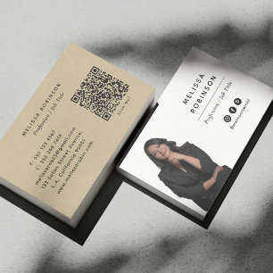 Visita Simple Tarjeta de Presentación Profesional con Fot