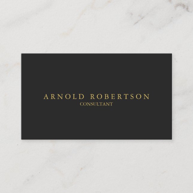 Visita Simple tarjeta profesional de oro gris claro (Anverso)