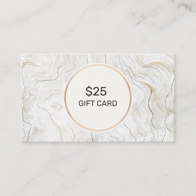 Visita Simple Wood $25 Tarjeta de regalo de descuento (Anverso)