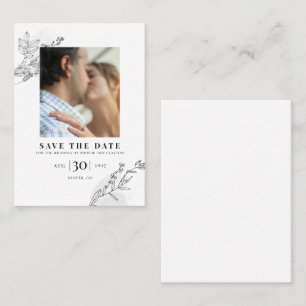 Visita Simple y moderna foto casada Guardar la tarjeta de