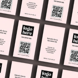 Visita Simple y moderno logotipo de código QR Tarjeta de 