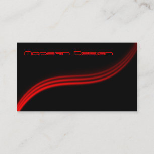 Visita Simple y moderno negro, rojo Swoosh - tarjeta de v
