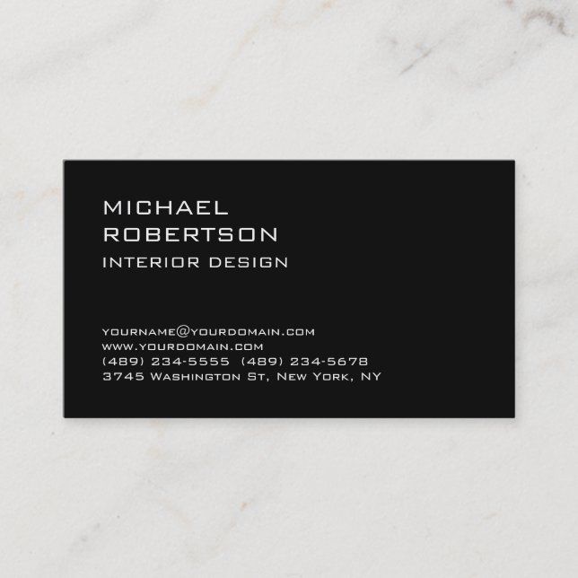 Visita Simple y simple tarjeta de presentación de diseño  (Anverso)
