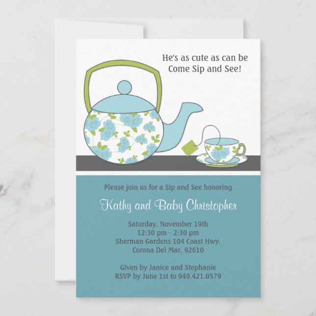 Visita Sip y consulta la invitación a Baby Shower (Anverso)