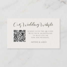 Visita Sitio web de Boda moderno Código QR Tarjeta de Gab