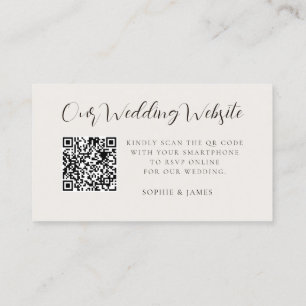 Visita Sitio web de Boda moderno Código QR Tarjeta de Gab