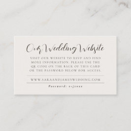 Visita Sitio web de Boda moderno Código QR Tarjeta de Gab