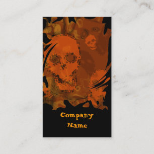 Visita Skull Specters Naranja tarjeta de negocios vertica