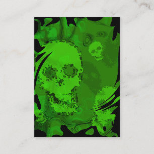 Visita Skull Specters tarjeta de negocios chubby verde