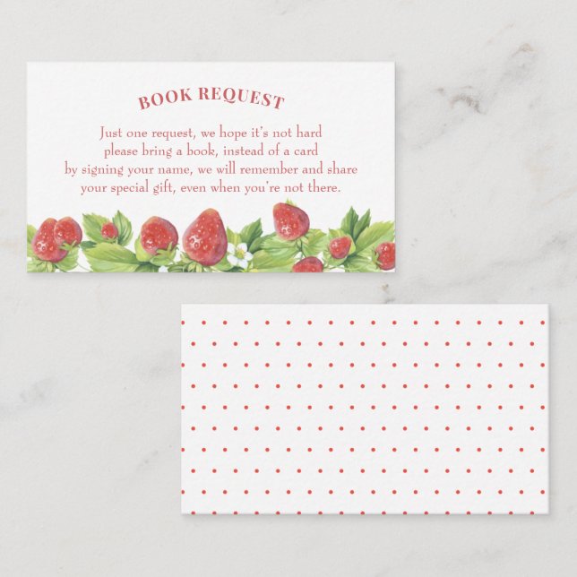 Visita Solicitud de libro de fresas o tarjeta de reserva  (Anverso / Reverso)