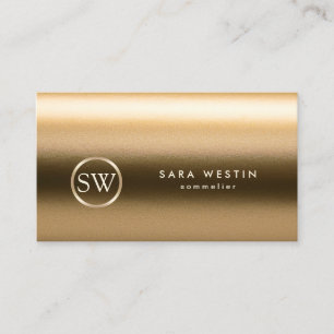 Visita Sommelier Gold Monogram Textura Tarjeta de present