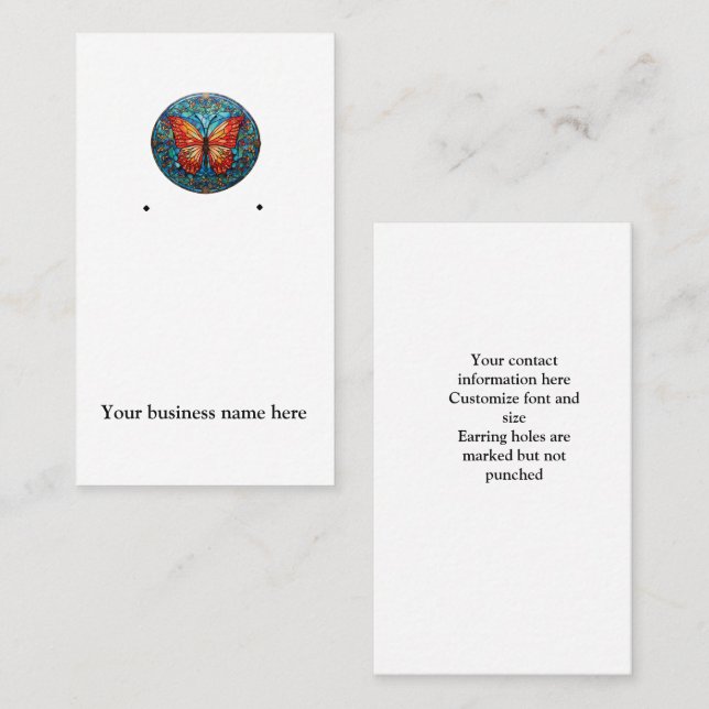 Visita Soporte de la tarjeta de anclaje de mariposa de vi (Anverso / Reverso)