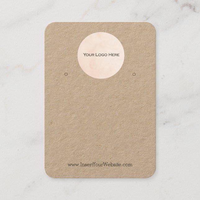 Visita Soporte de la tarjeta de visualización Kraft Earri (Anverso)