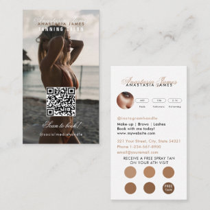 Visita Spray Tanning Salon Tarjeta de Lealtad en Medios S